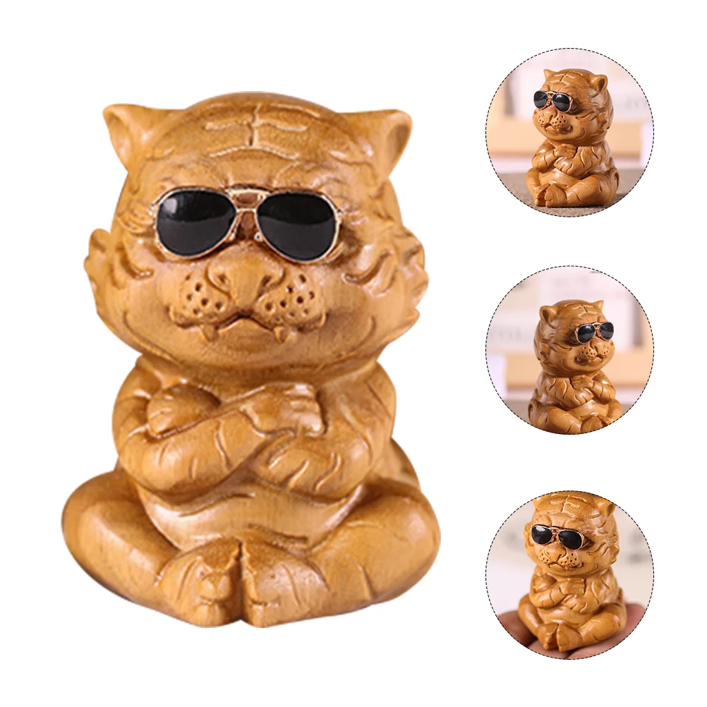 

Wooden Tiger Ornament 2022 New Year Tiger Decor Tiger Design Adornment