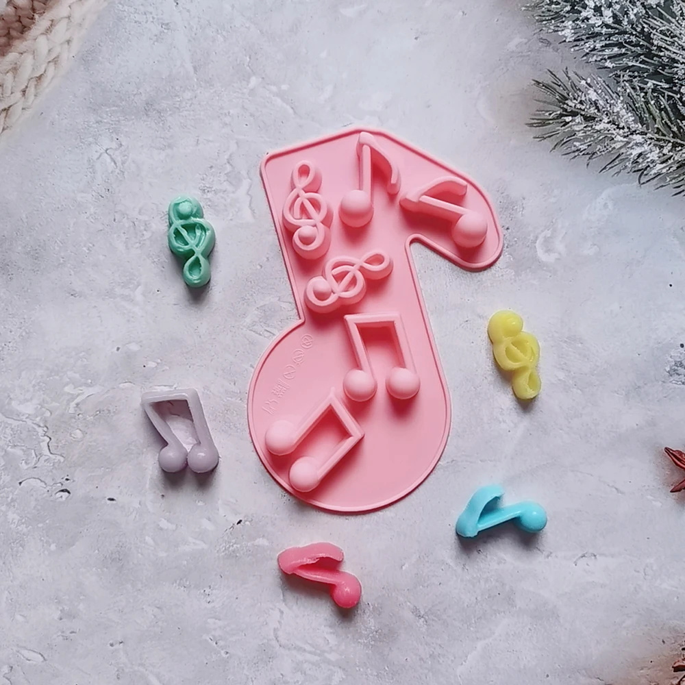 

New note flipping chocolate silicone mold DIY candy pudding dessert mold cake decoration plugin kitchen baking utensils