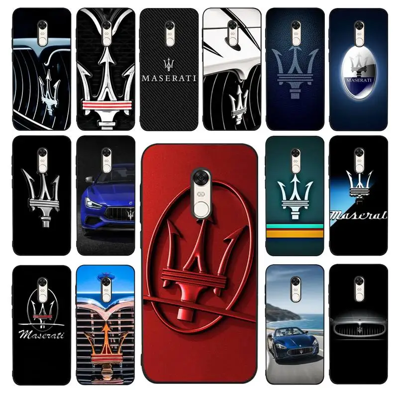 

M-Maserati Phone Case for Redmi 5 6 7 8 9 A 5plus K20 4X 6 cover