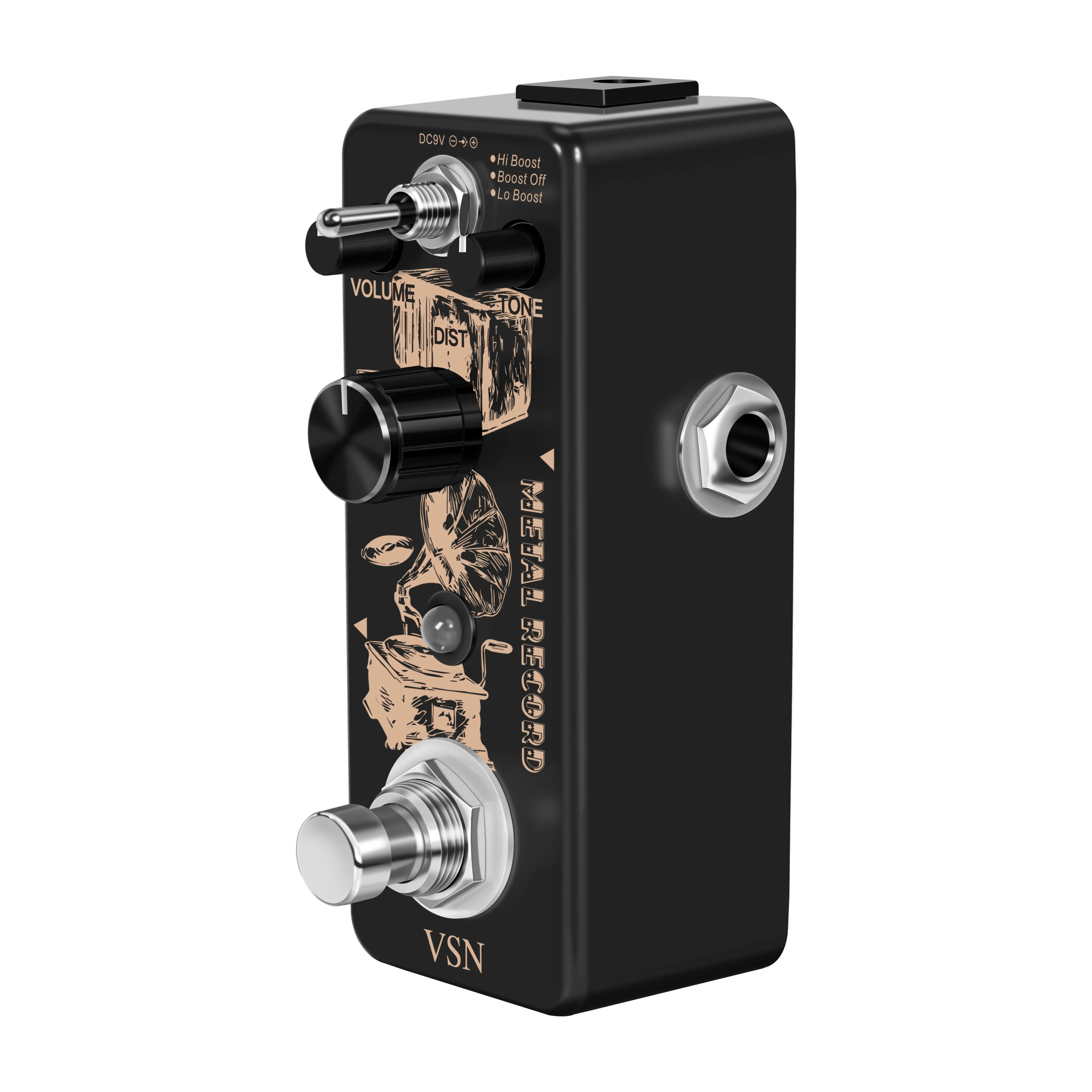 VSN LEF-305 Heavy Metal Distortion Pedal Holy War Analog Dist Pedal for Electric Guitar Classic 80's Metal Sound True Bypass