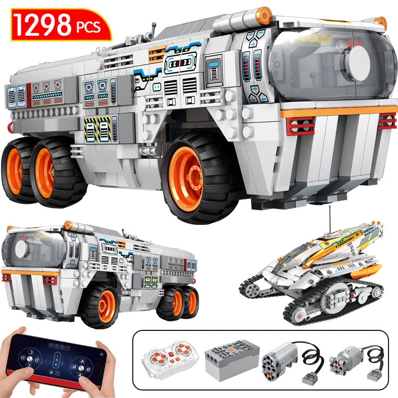 

1298pcs City Remote Control Space Explorer Aviation Car Model Toys Building Blocks RC Vehicle Brick Set Toy For Children Gift