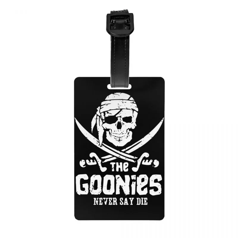 

Custom The Goonies Skull Pirates Luggage Tag Privacy Protection Movie Film Baggage Tags Travel Bag Labels Suitcase