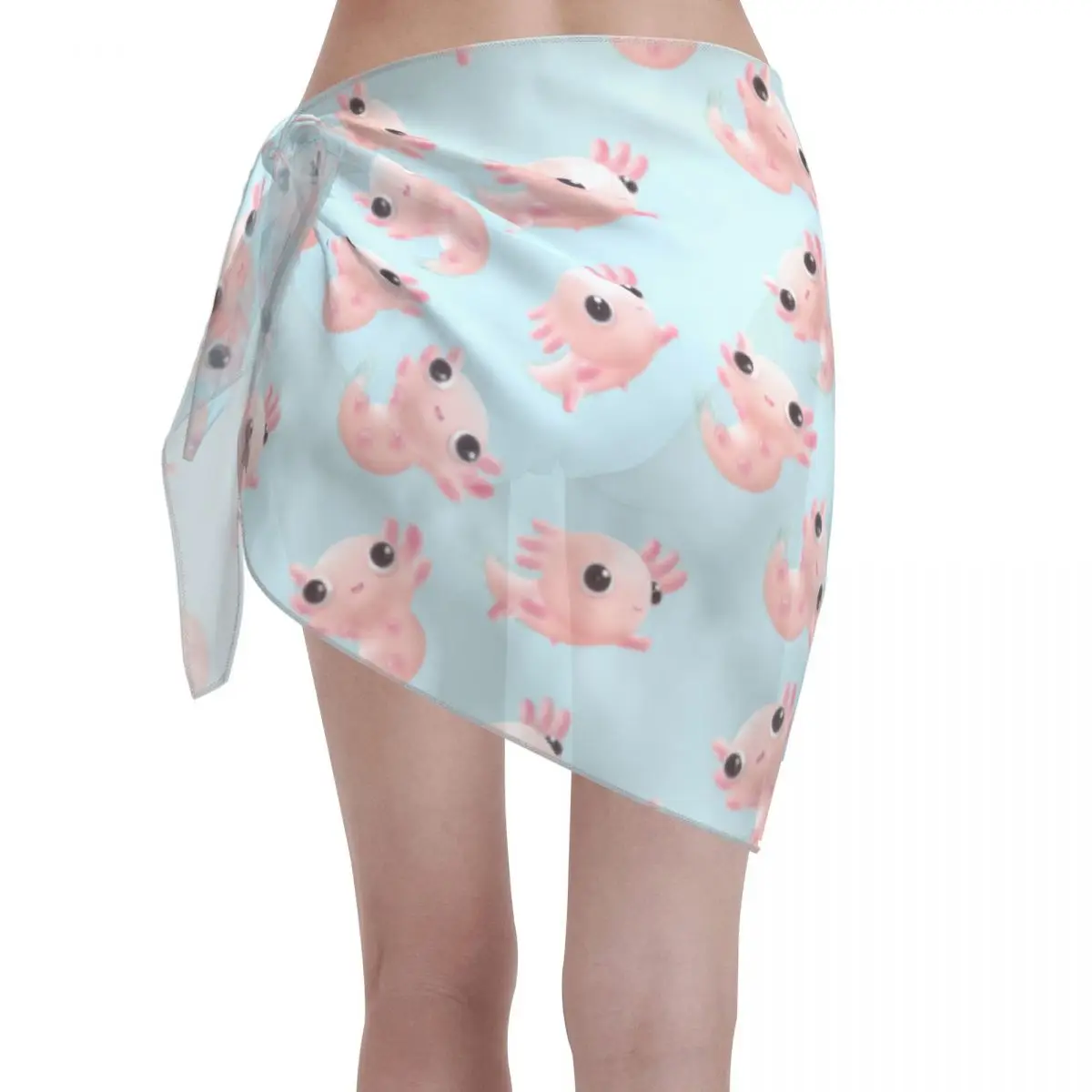 Axolotl накидка на купальник с морским животным парео Женская юбка из полиэстера