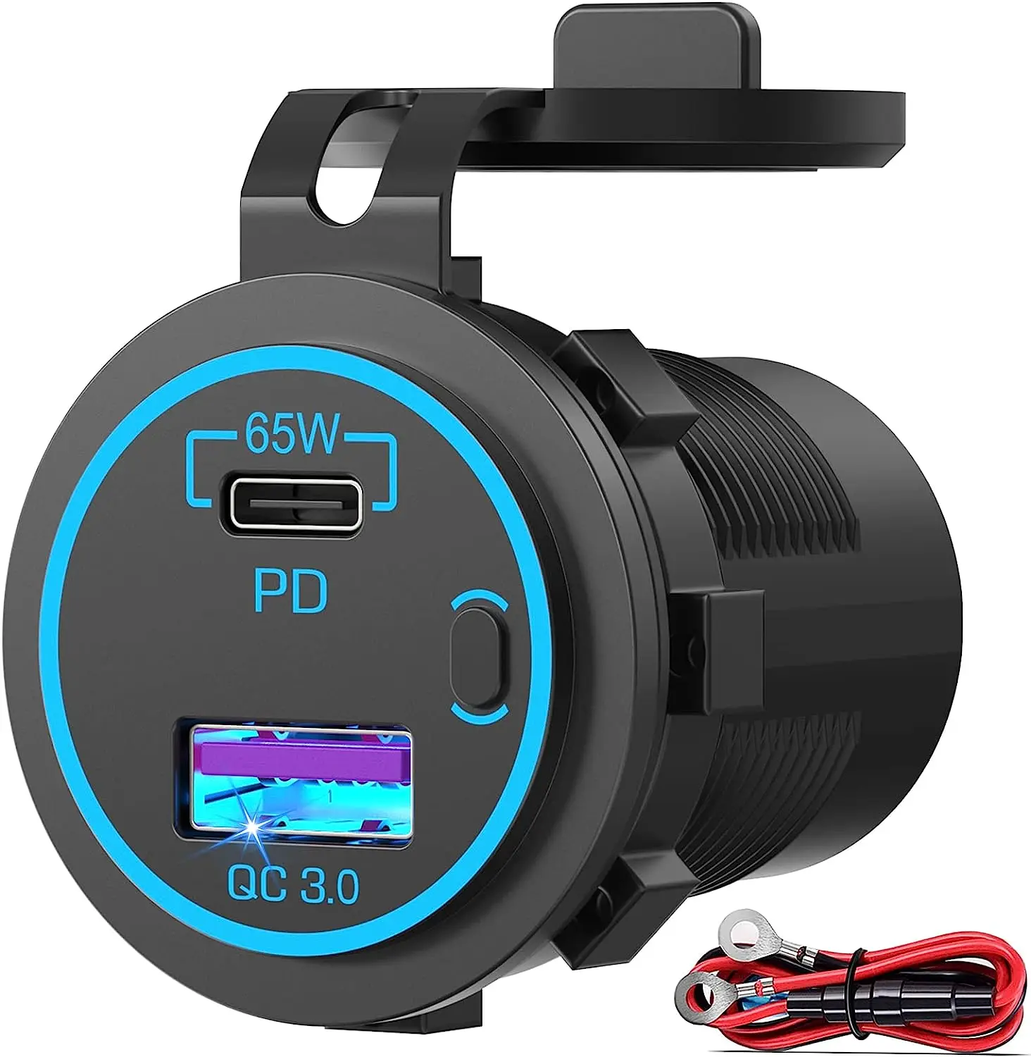 Автомобильное зарядное устройство для ноутбука 83 Вт розетка 65 PD3.0 USB C и QC3.0 с