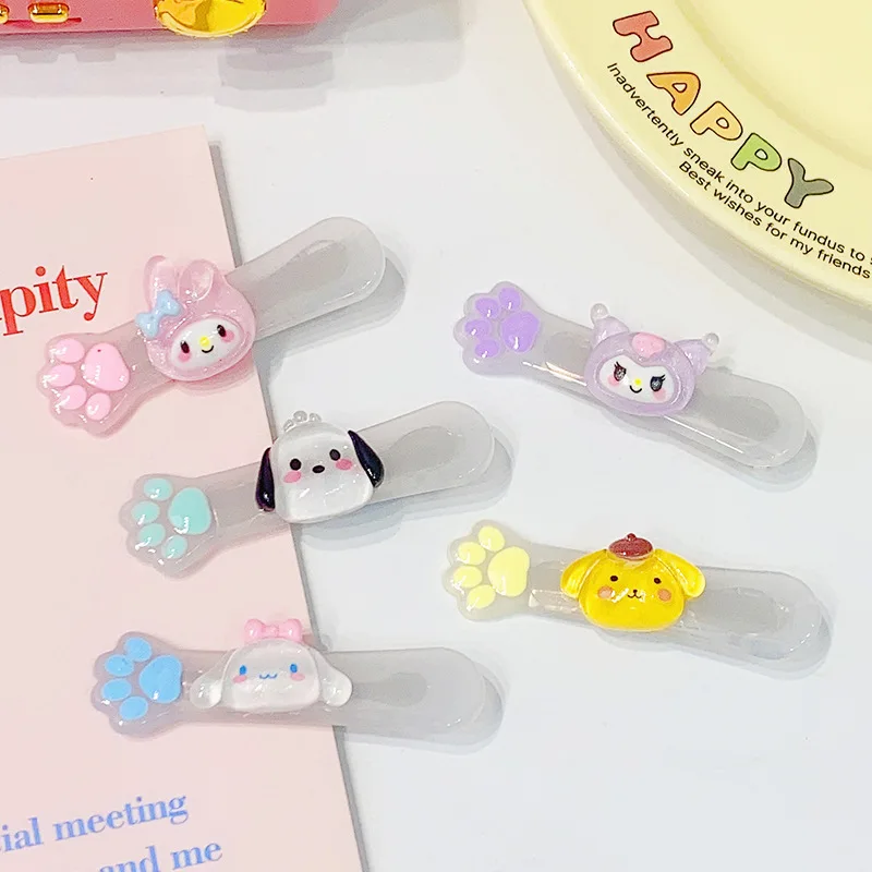 

Sanrio My Melody Cinnamoroll Pochacco Kuromi Hair Clips Side Bangs Fix Fringe Barrette Female Headwear Hairpin Accessories Cute