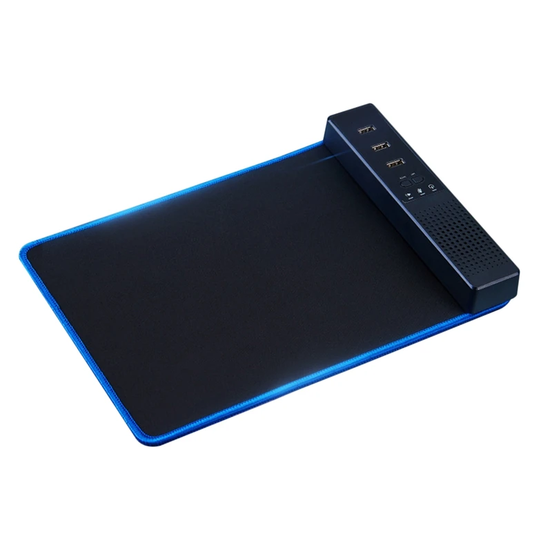 

3 in 1 Computer Speakers with Microphone & Hubs & Mouse Pad, USB Conference Speaker, PC Mic for Video Conference