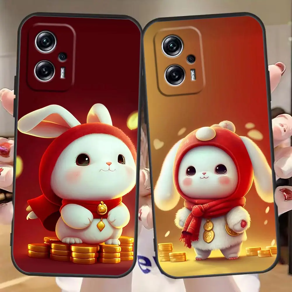 

Case for Redmi Note 7 8 8T 9 9S 9T 10 11 11S 11E 11R 12 SE Pro plus 4G 5G Funda Para Capa Case Cover Cute Bunny Animation
