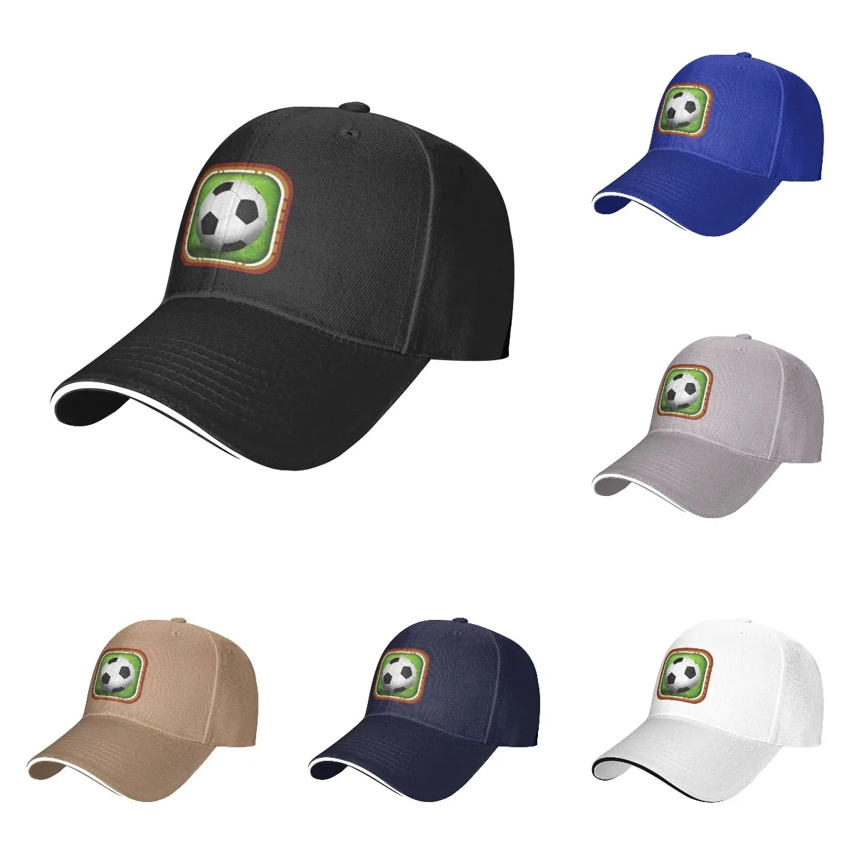 

Grass Play Football Soccer Ball Baseball Cap Adjustable Cotton or Polyester Lightweight Four Seasons Print Unisex Polyester Hat