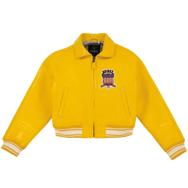 AVIREX женская куртка-бомбер из овечьей кожи новое европейское антикварное пальто