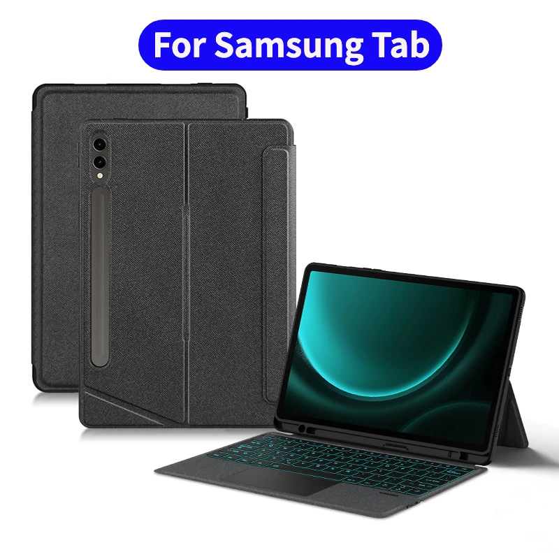 Чехол для планшета с волшебной клавиатурой Samsung Galaxy Tab S7 S8 S9 FE Plus Ultra A9 A8 S6Lite