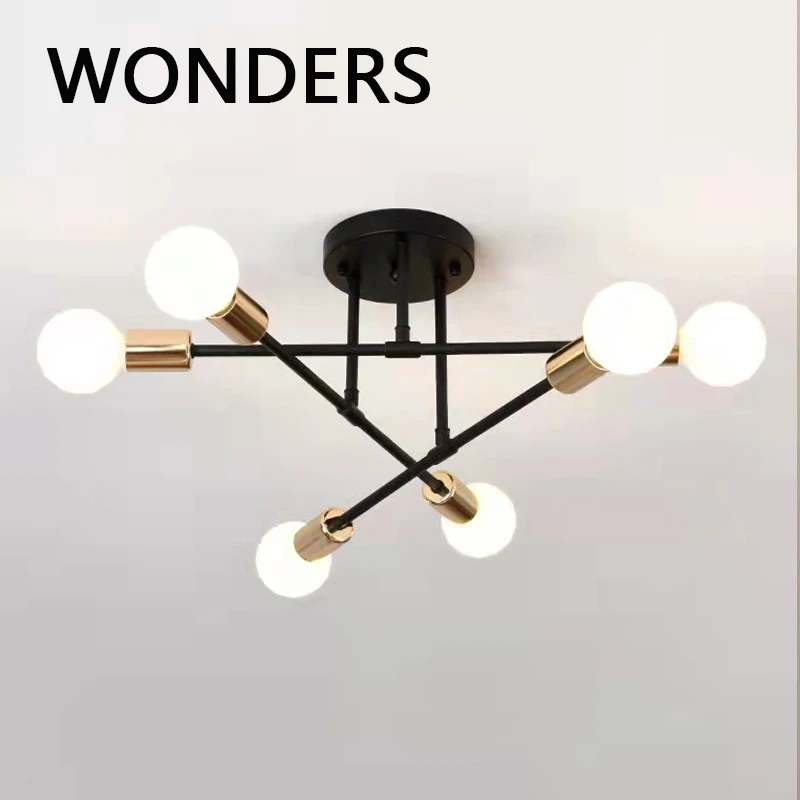 

Светодиодные потолочные светильники, современные 6 насадок, комнатное освещение для гостиной, спальни, коридора, коридора, украшения для до...