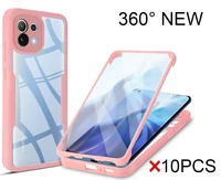360 full cover for xiaomi redmi note 11 pro 5g global version 9a 10 front film slim transparent mi 11 12 case back protect 10pcs