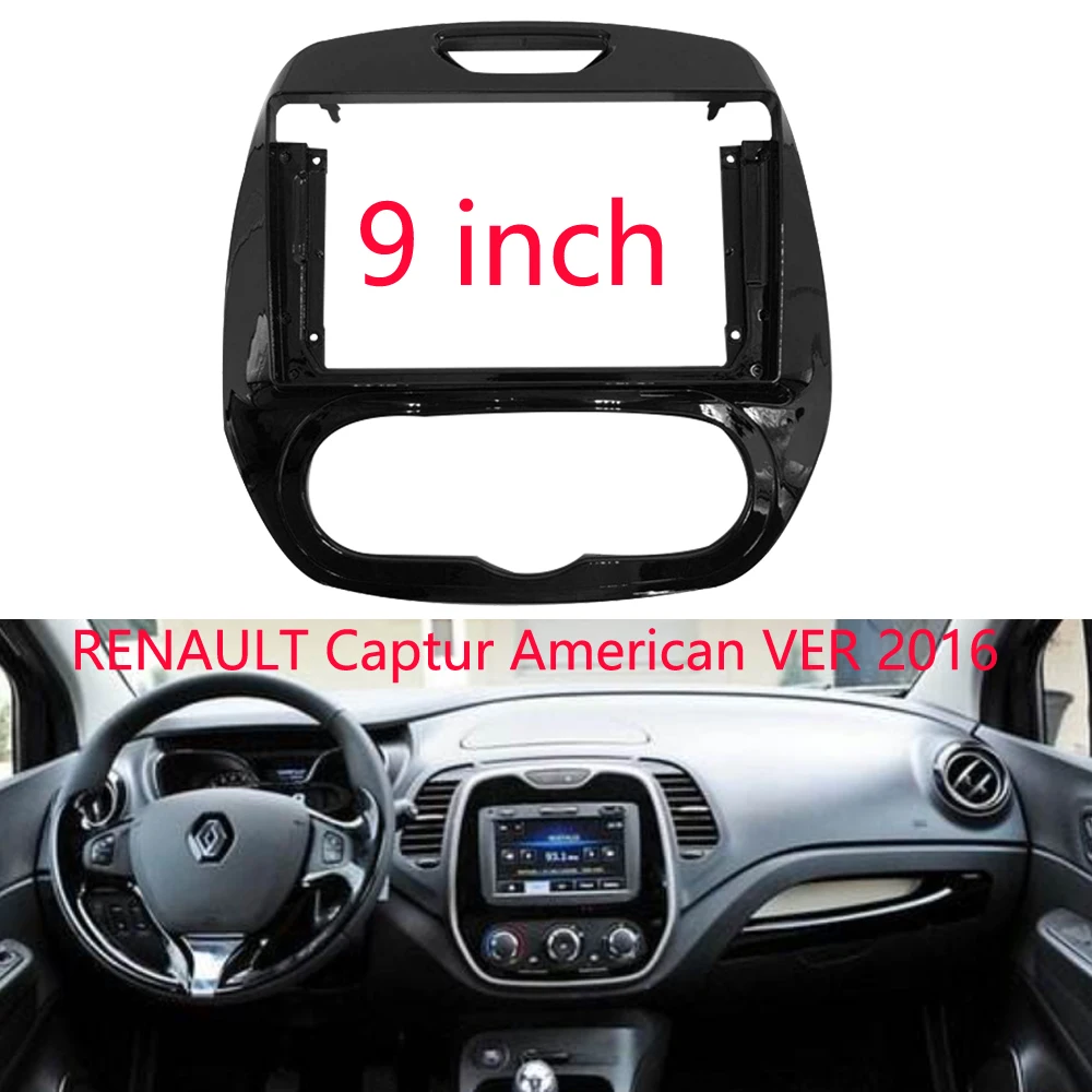 

2 Din 9 Inchs Car Radio Fascia Panel for RENAULT Captur American VER 2016 Stereo Dash CD Mp5 GPS Facia Trim Installation Kit