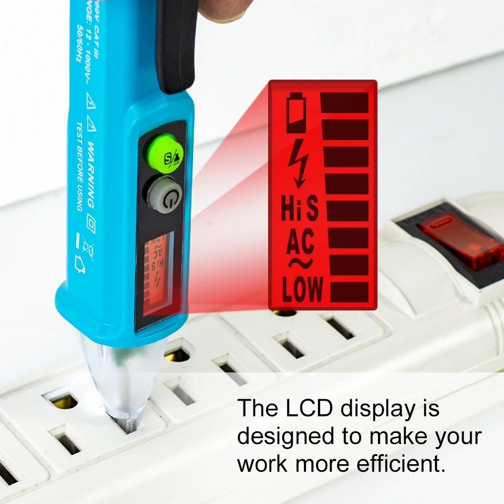 ALL0SUN GK28 Бесконтактный детектор напряжения двойной диапазон переменного тока 12