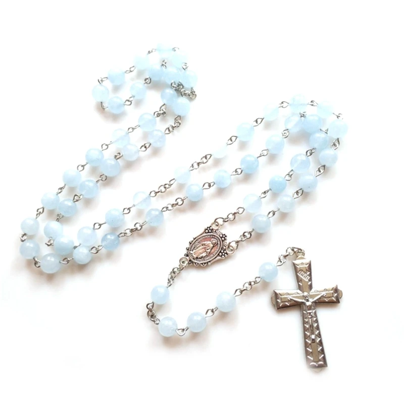 

Church Decorations Blue Jades Bead Bead Chain for Christmas Party
