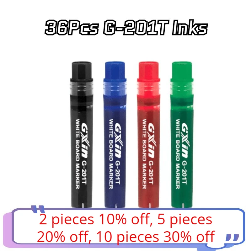 36 Pcs Of G-201T Whiteboard Marker Pen Refill Ink.Water-base，Easy Erase. High Capacity. Suitable For Teaching, Office, Non-toxic