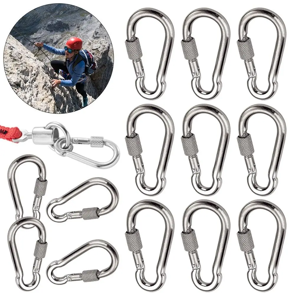 

1/2pcs Quick Link Camping Equipment M4~M12 304 Stainless Steel Travel Kit Carabiner Buckle Ring Safety Hook