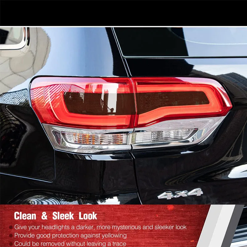 Задний задний фонарь верхний Виниловая наклейка для 2014 - 2021 Jeep Grand Cherokee Dark