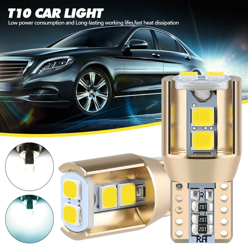 

1 шт., автомобильная светодиодная лампа T10 W5W/194 6SMD 3030, габаритная лампа для двери, освещение s для лицензисветильник ного купола, сигнальные ла...