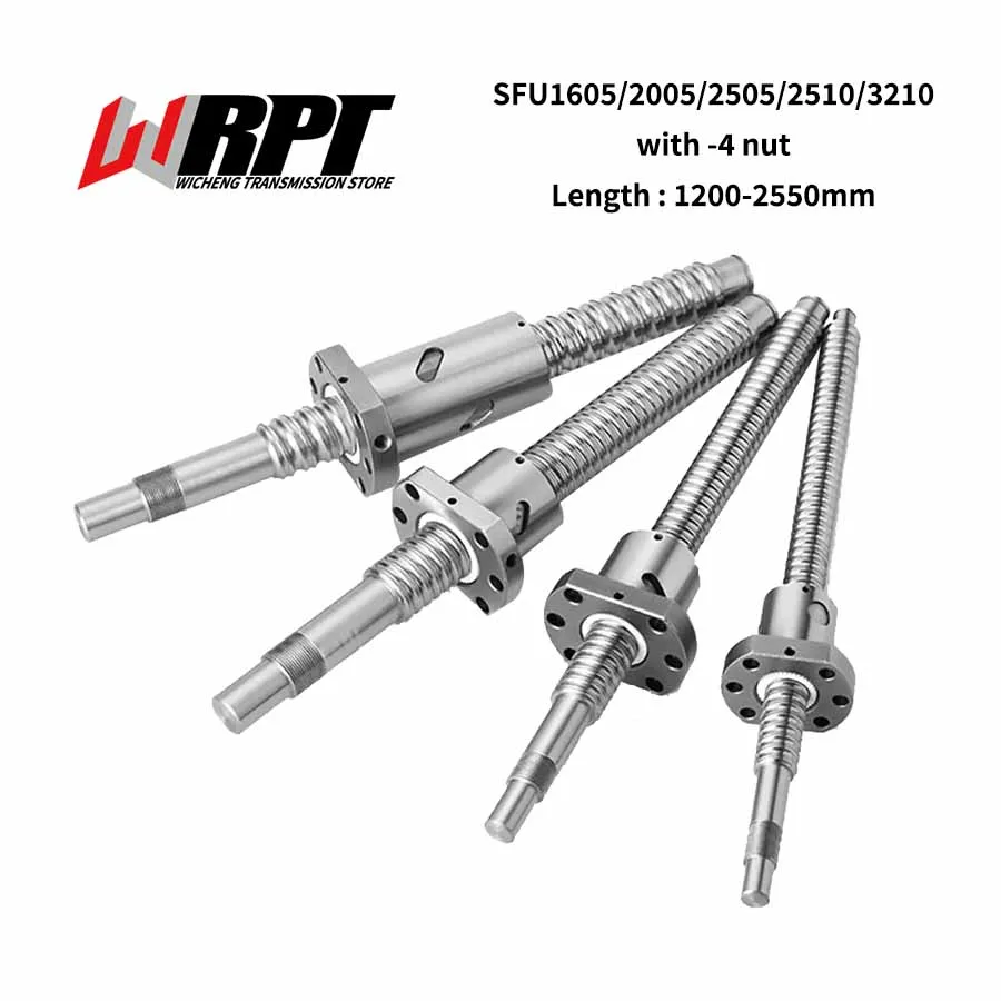 Направляющая высокоточных шариковых винтов SFU1605 SFU2005 SFU2505 SFU2510 с 4 шариковыми