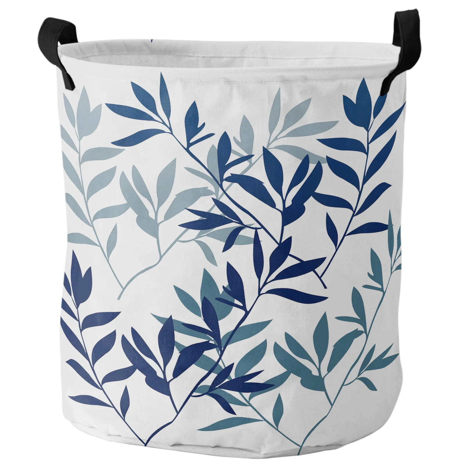 

Цветочная Акварельная бамбуковая синяя хна, складная корзина для белья, органайзер для игрушек, корзина для грязной одежды, корзины для хра...
