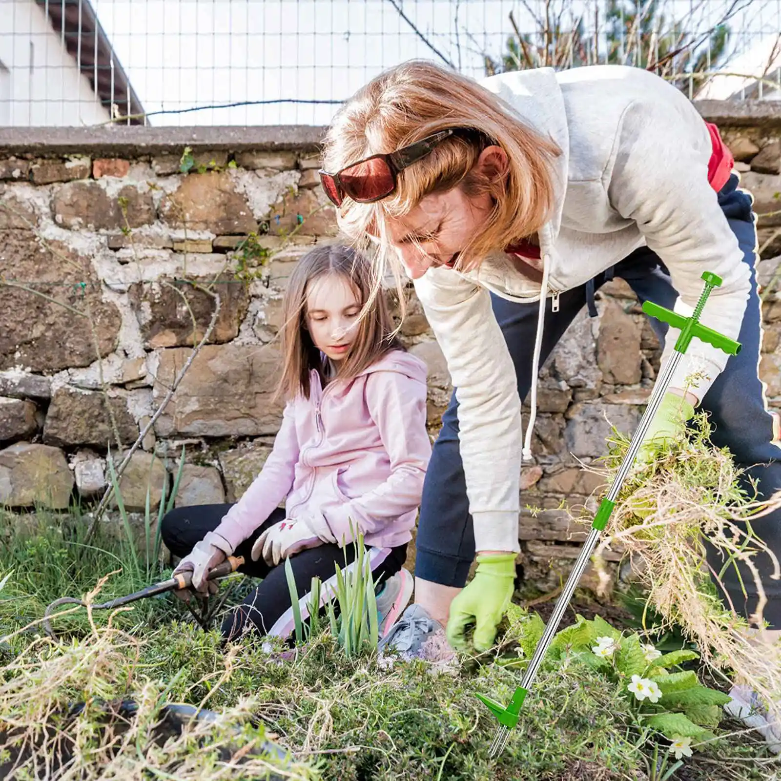2 упаковки стоячий инструмент для удаления корней 39 дюймов усиленный алюминиевый