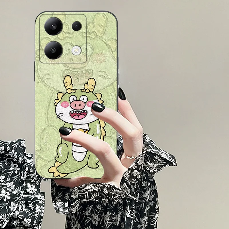 Для Redmi 12 13 K70E 3 4 5 G Prime 10 9 1 2 PLUS 11 A X CNFC TPU черный мягкий чехол для телефона с рисунком