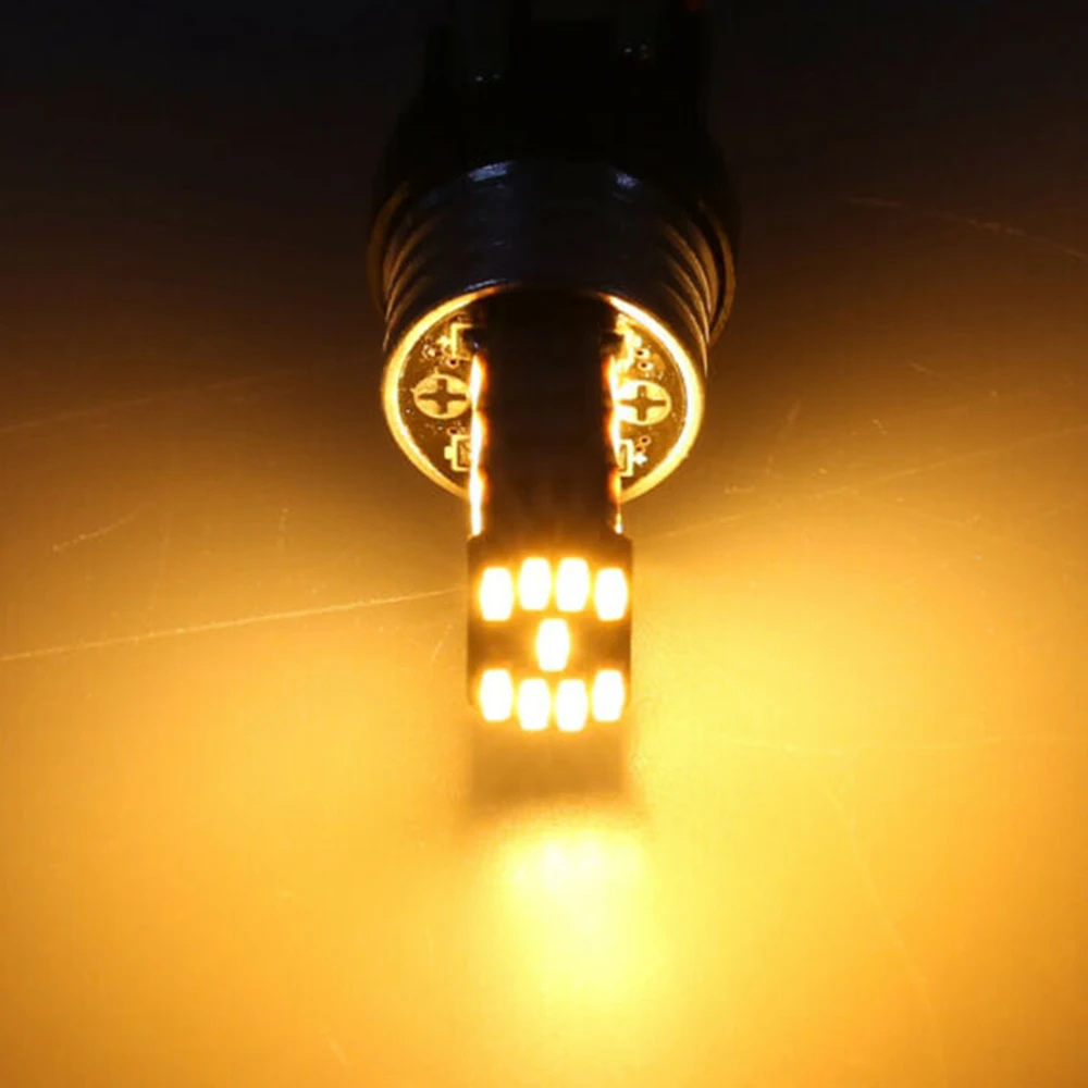 

2PCS LED Turn Signals W21W T20 Amber Canbus 7440 Turn Signal Light WY21W Bulb Taillight 45SMD Reversing Lights Car & Truck Parts