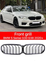 front kidney bumper grille carbon fiber m style grill cover for bmw 5 series g30 g31 g38 lci 2020 2021 2022 m5 performance
