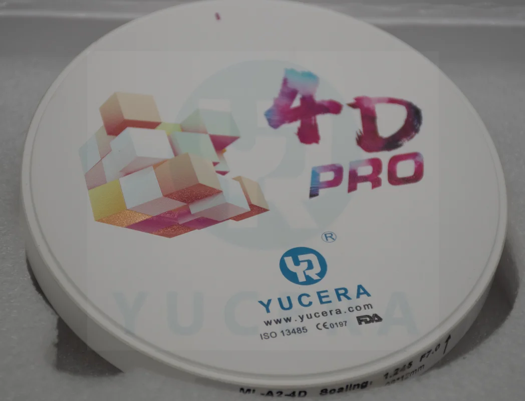Yucera 4D  Multicapa Disco De Zirconia De Alta resistencia De Zirconia De Alta Translucidez Dental De Alta Calidad