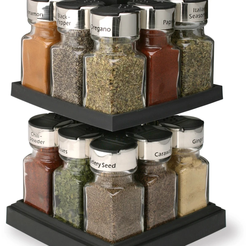 

25-663 16 Jar Square Carousel Spice Rack