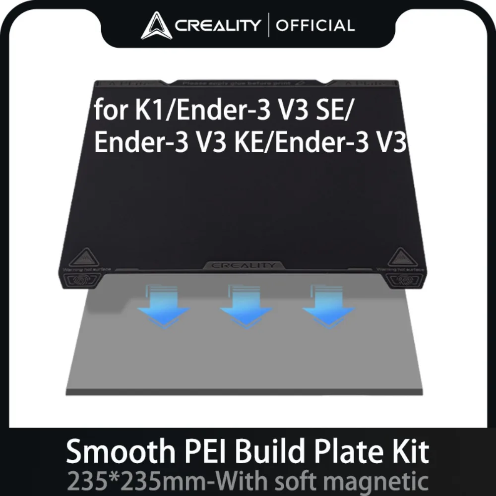 Creality K1 Smooth PEI Build Plate Kit 235*235 мм-с мягкой магнитной платформой