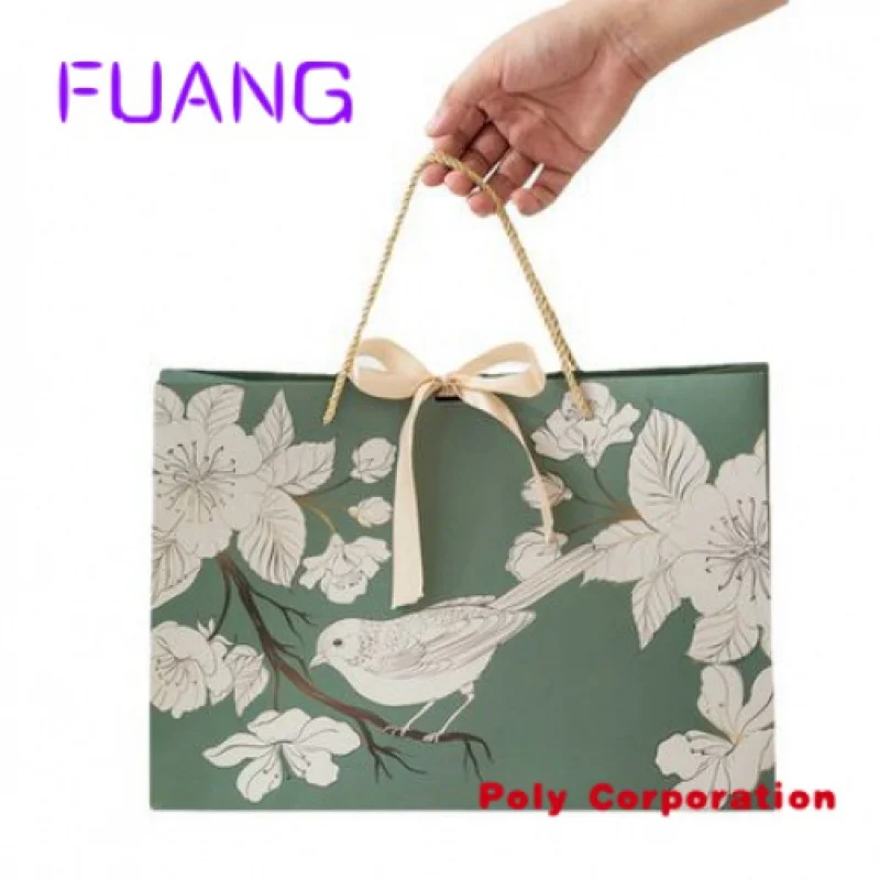 Unique high-grade color gift large simple ins gift bag clothing portable paper bag