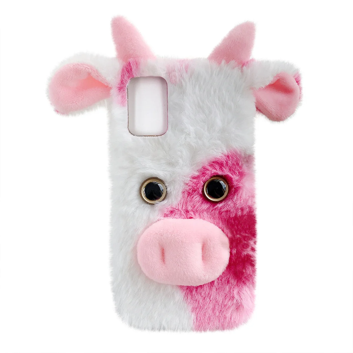 

1pc Plush Cow Phone Case Lovely Phone Protective Case Compatible with Galaxy A03s