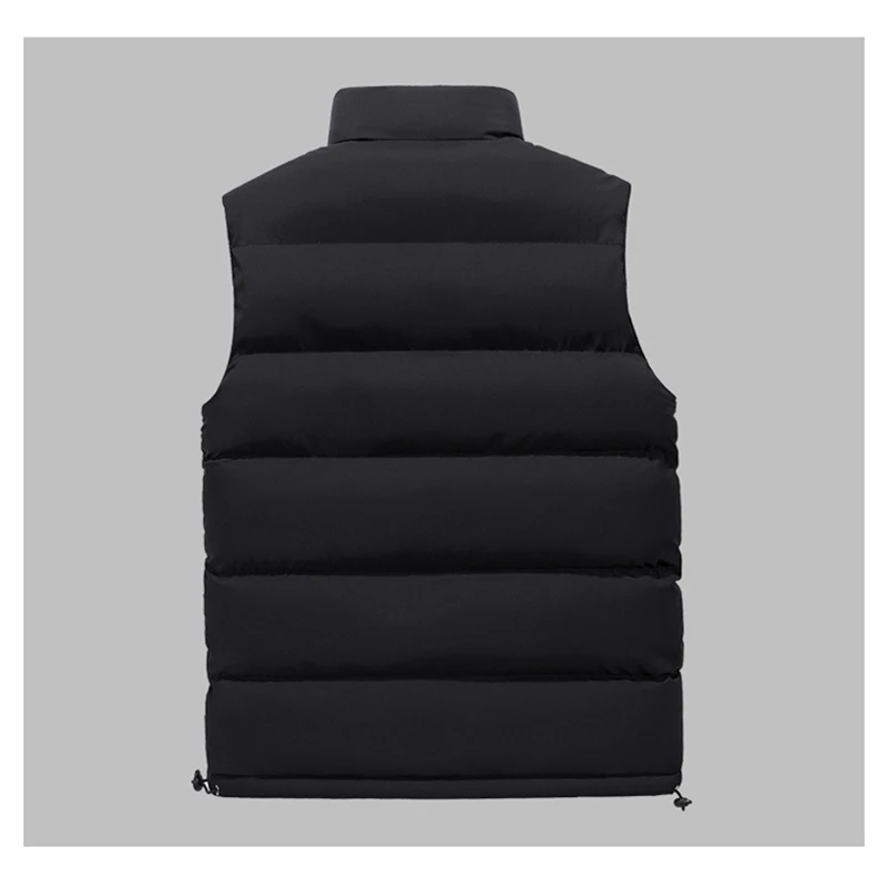 New Jacket Winter Warm Coats For Men Thickened Stand Collar Down Vest Oversize Jackets Puffer Vest Sleeveless Zipper Coat