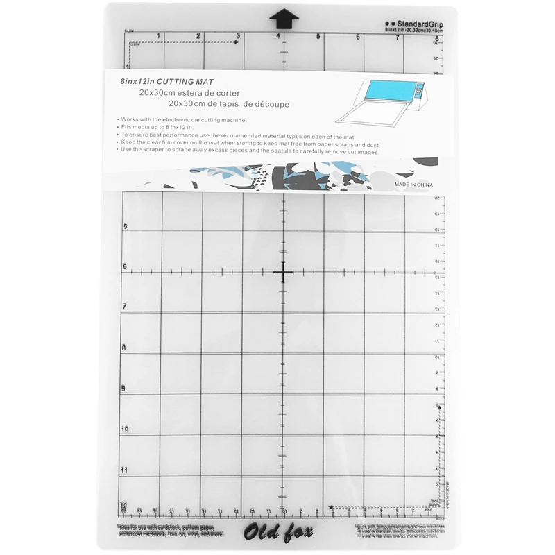 

9Pcs Replacement Cutting Mat Adhesive Mat With Measuring Grid 8 By 12-Inch For Silhouette Cameo Cricut Plotter Machine