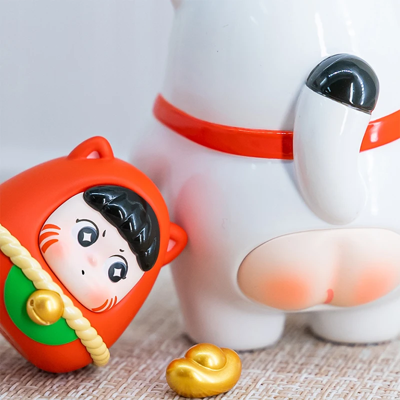Скрытый WOOO THE SLLO X ROBAO Dharma счастливая кошка коллекционные игрушки орнаменты каваи