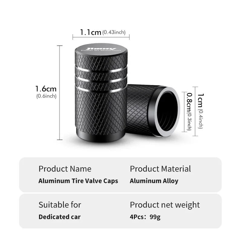 4 шт. автомобильные чехлы из алюминиевого сплава с логотипом для Suzuki Jimny jb35 jb74 jb43