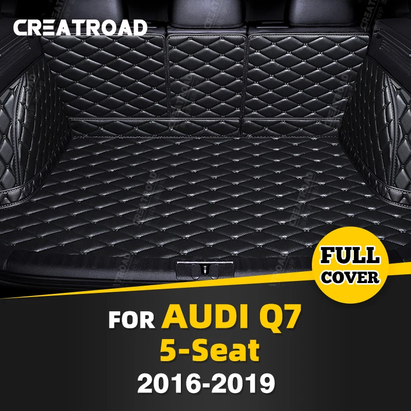 

Auto Full Coverage Trunk Mat For Audi Q7 5-seat 2016-2019 18 17 Car Boot Cover Pad Cargo Liner Interior Protector Accessories