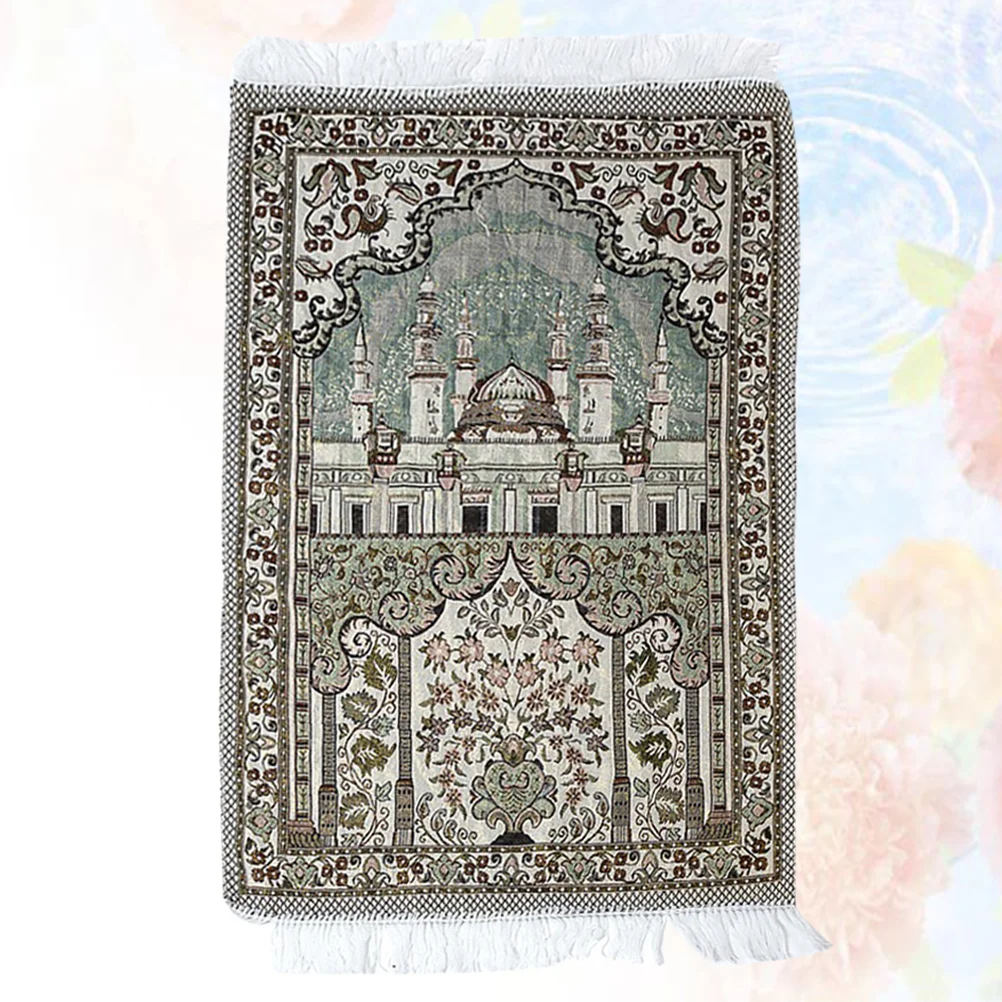 

Floral Mosque Printing Cotton Prayer Mat Light Muslim Islamic Prayer Rug Rectangular Worship Carpet Meditation Pilgrimage