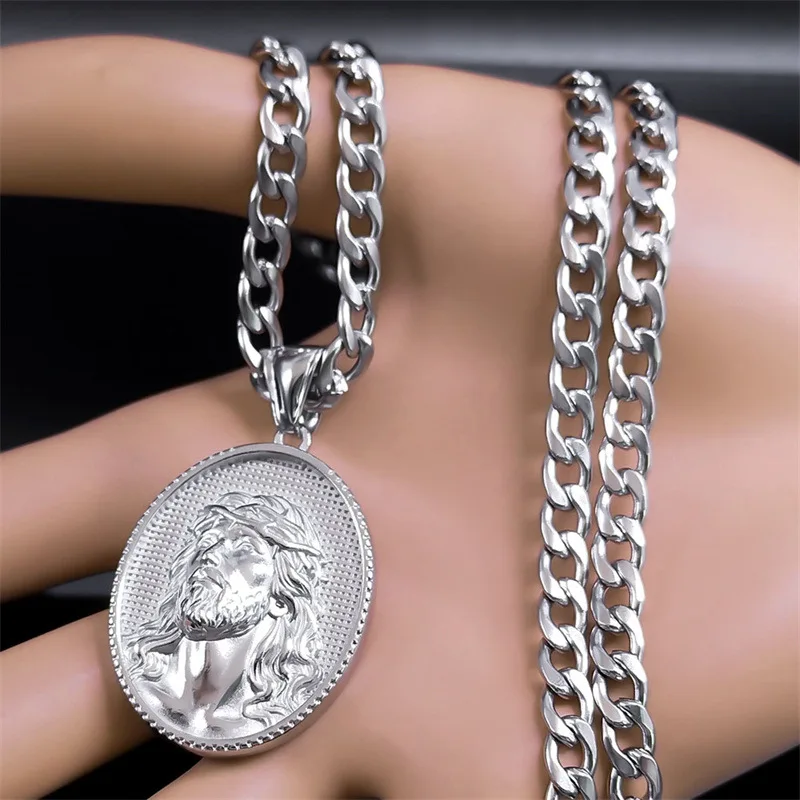 Древний греческий стиль модное креативное мужское ожерелье кулон с Иисусом
