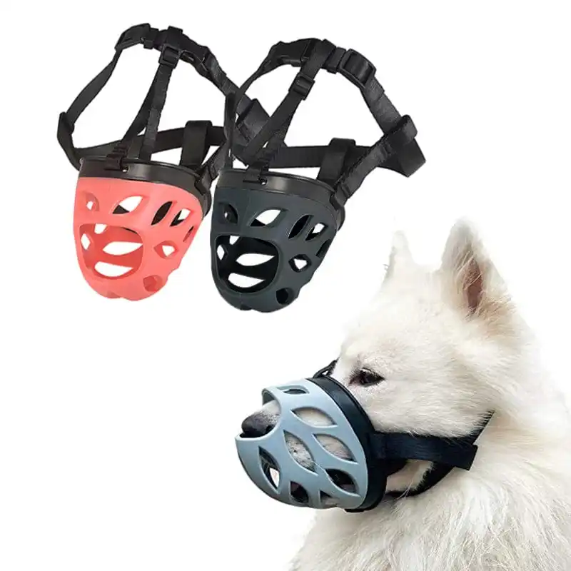 

ZOOBERS Dog Muzzle Breathable Basket Muzzles For Small Medium Large and X-Large Dogs Best to Prevent Biting Chewing and Barking
