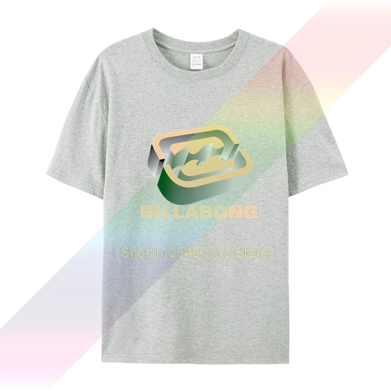 Футболка billa bong мужская с коротким рукавом базовая тенниска из 100% хлопка принтом