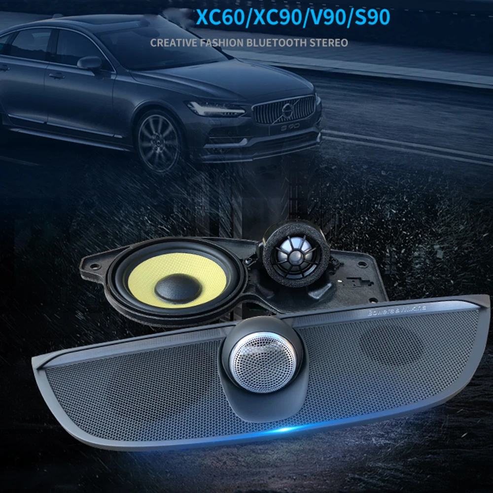 

Car Center Console Speaker Cover For Volvo XC60 S60 S90 2016-2021 Dashboard Audio Horn Trim High Quality HiFi Loudspeaker Casing
