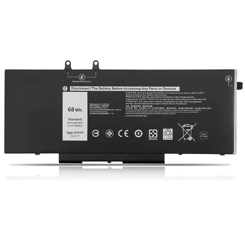 Новый аккумулятор для ноутбука 3HWPP Dell Latitude 5401 5501 5511 Precision 3541 3551 7500 7706 2-IN-1 P80F003 P98G003 15