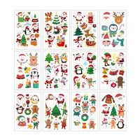 claus elk easy to clean long lasting party accessories children body stickers christmas tattoo sticker xmas decoration