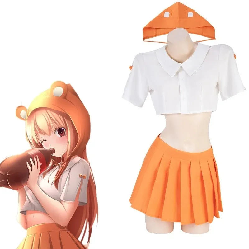 

New Japanese Anime Himouto! Umaru-chan Doma Umaru Unifrom Women Hamster Hat Student Outfits Costumes Cosplay