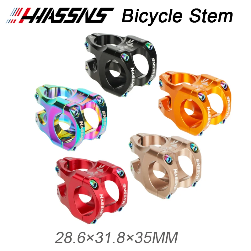 

HASSNS Bicycle Handlebar Stem Ultra Light Hollow 35MM Lightweight High Strength Speed Drop Riser Mountain Bike Full CNC Process