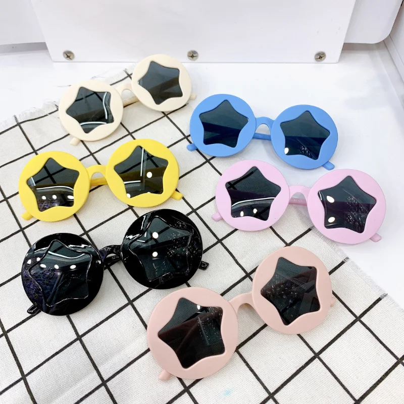 

Kids Star Sunglasses Candy Color UV400 Protection Outdoors Photo Shades for Boys Girls Chilrdren Round Frame Cute Eyewear