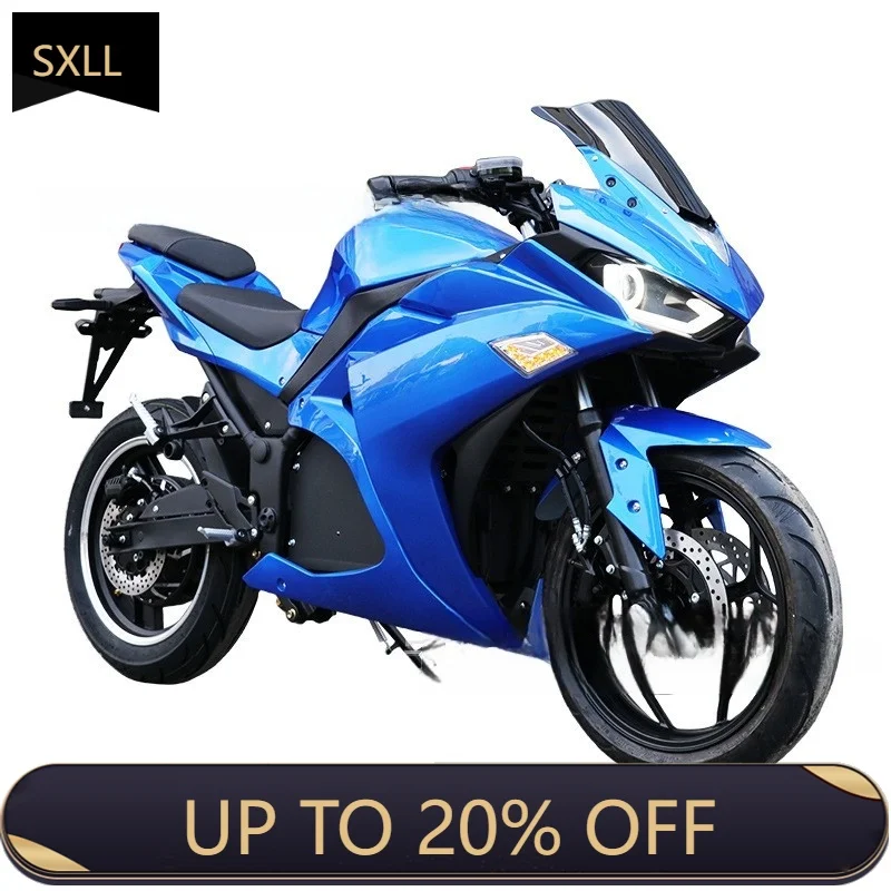 Фото Электромотоцикл SXLLHigh Speed R3 8000W, 72В, с центральным приводом, гоночный спортивный электробайк, внедорожный уличный электромотоцикл для взрослых. №1